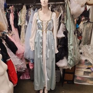 Elegant Blue and White Women's Dress
